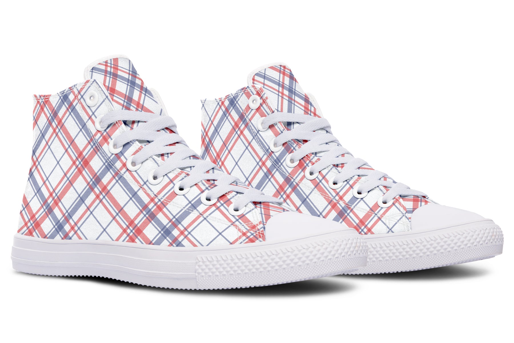 Candy Stripe Plaid High Tops