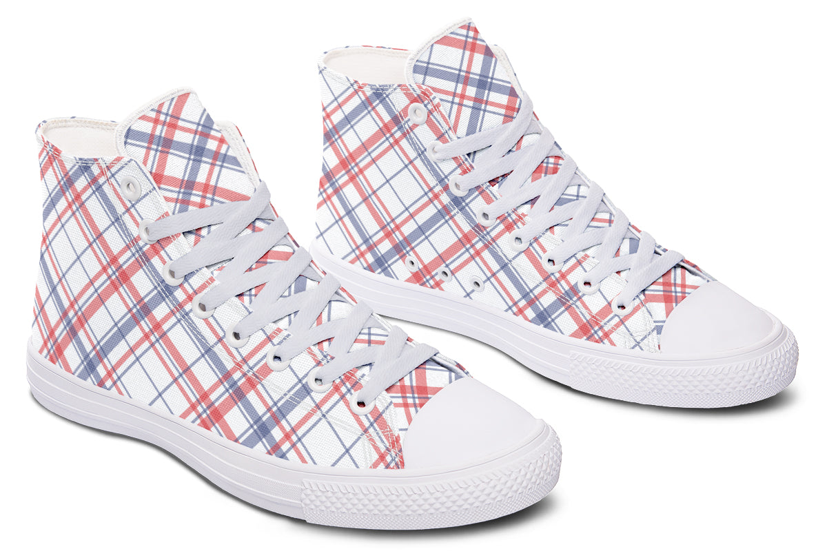 Candy Stripe Plaid High Tops