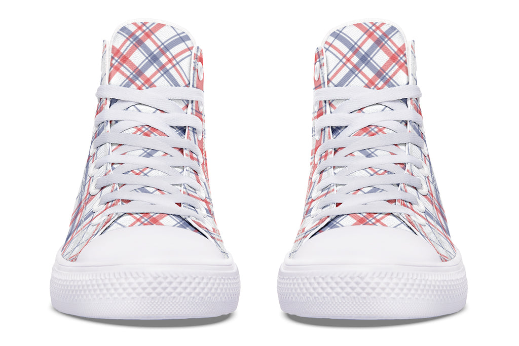Candy Stripe Plaid High Tops