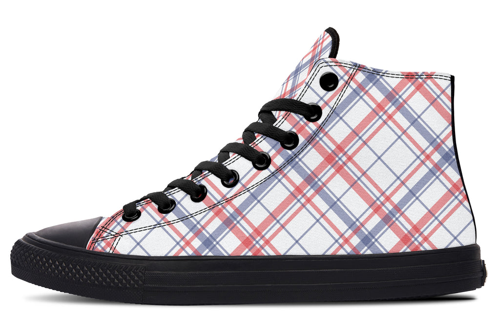 Candy Stripe Plaid High Tops