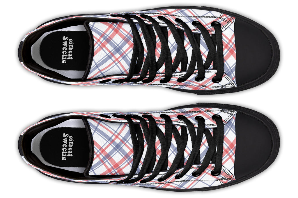 Candy Stripe Plaid High Tops