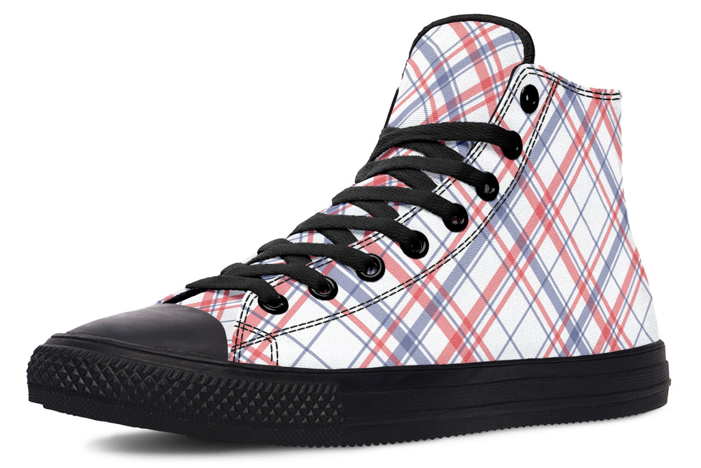 Candy Stripe Plaid High Tops (Wide)