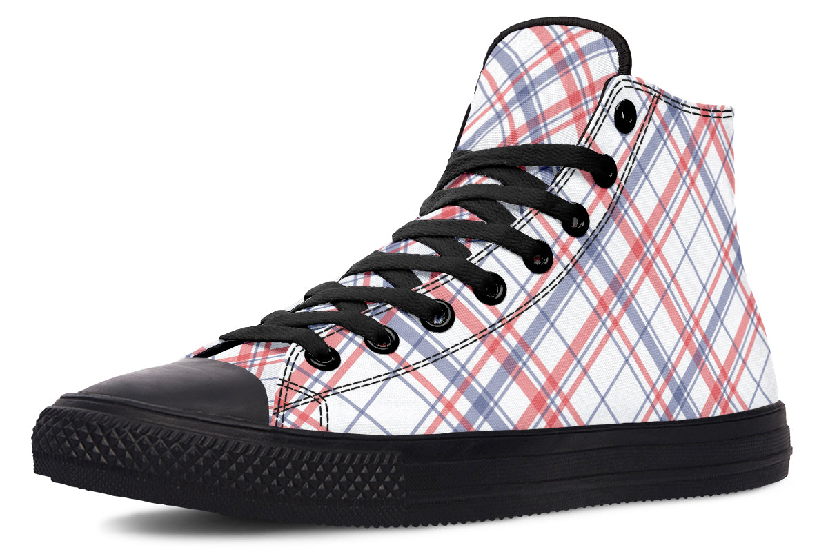 Candy Stripe Plaid High Tops (Wide)