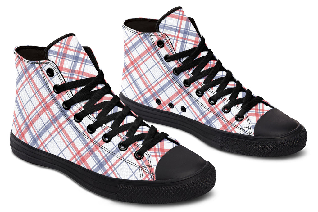 Candy Stripe Plaid High Tops (Wide)