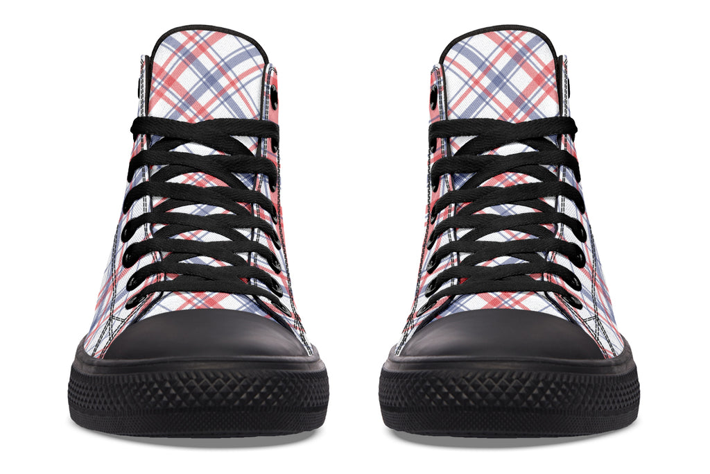 Candy Stripe Plaid High Tops (Wide)