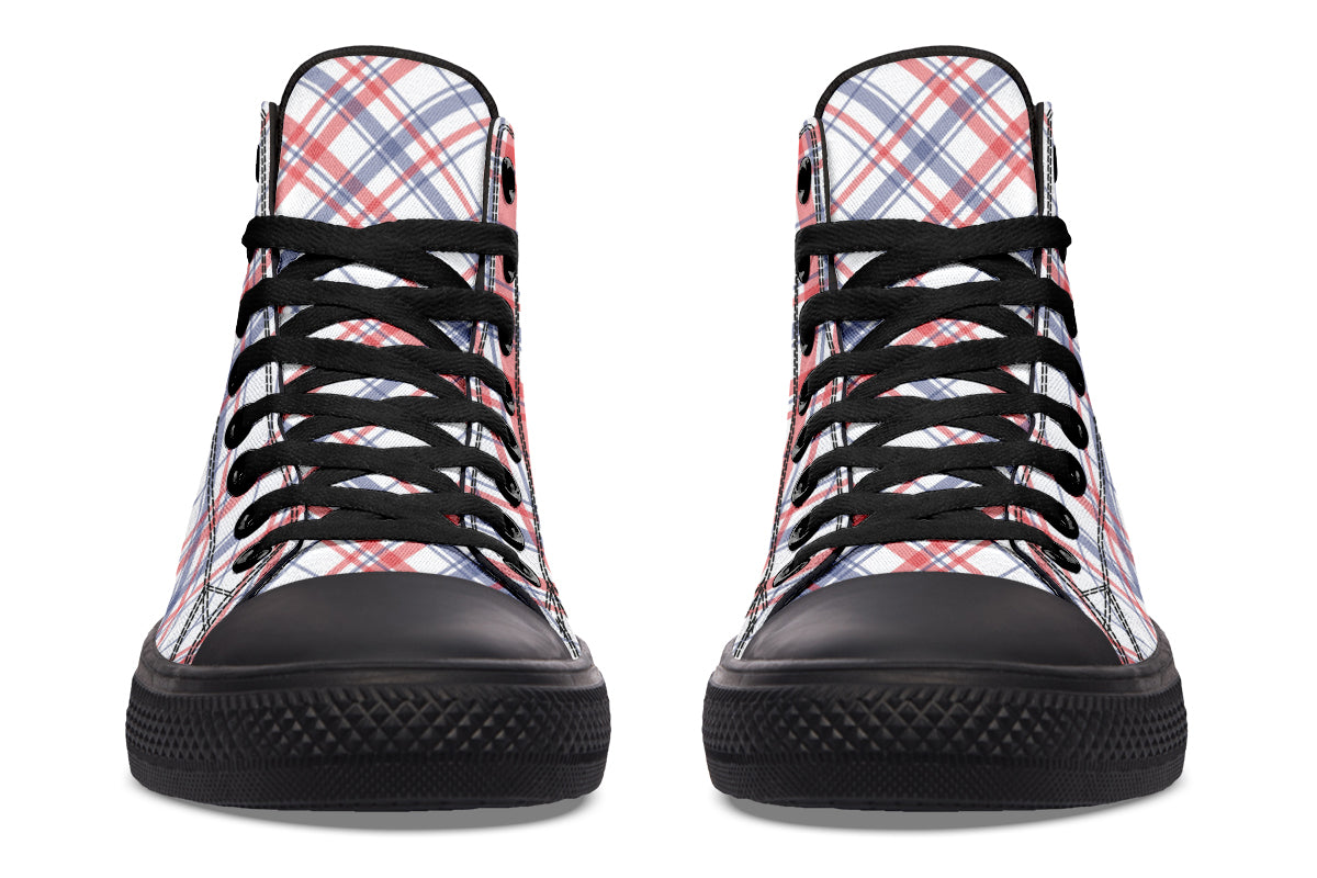 Candy Stripe Plaid High Tops (Wide)
