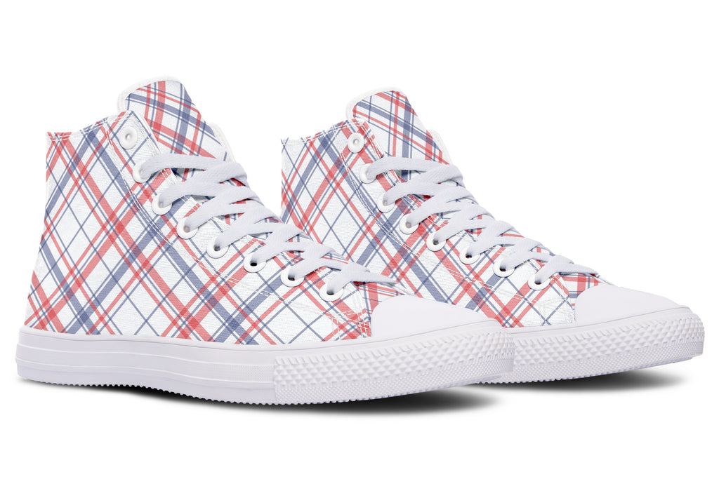 Candy Stripe Plaid High Tops (Wide)