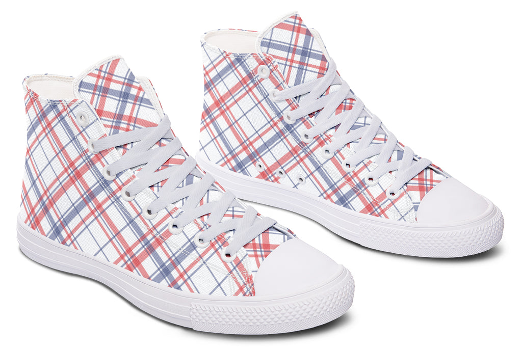 Candy Stripe Plaid High Tops (Wide)