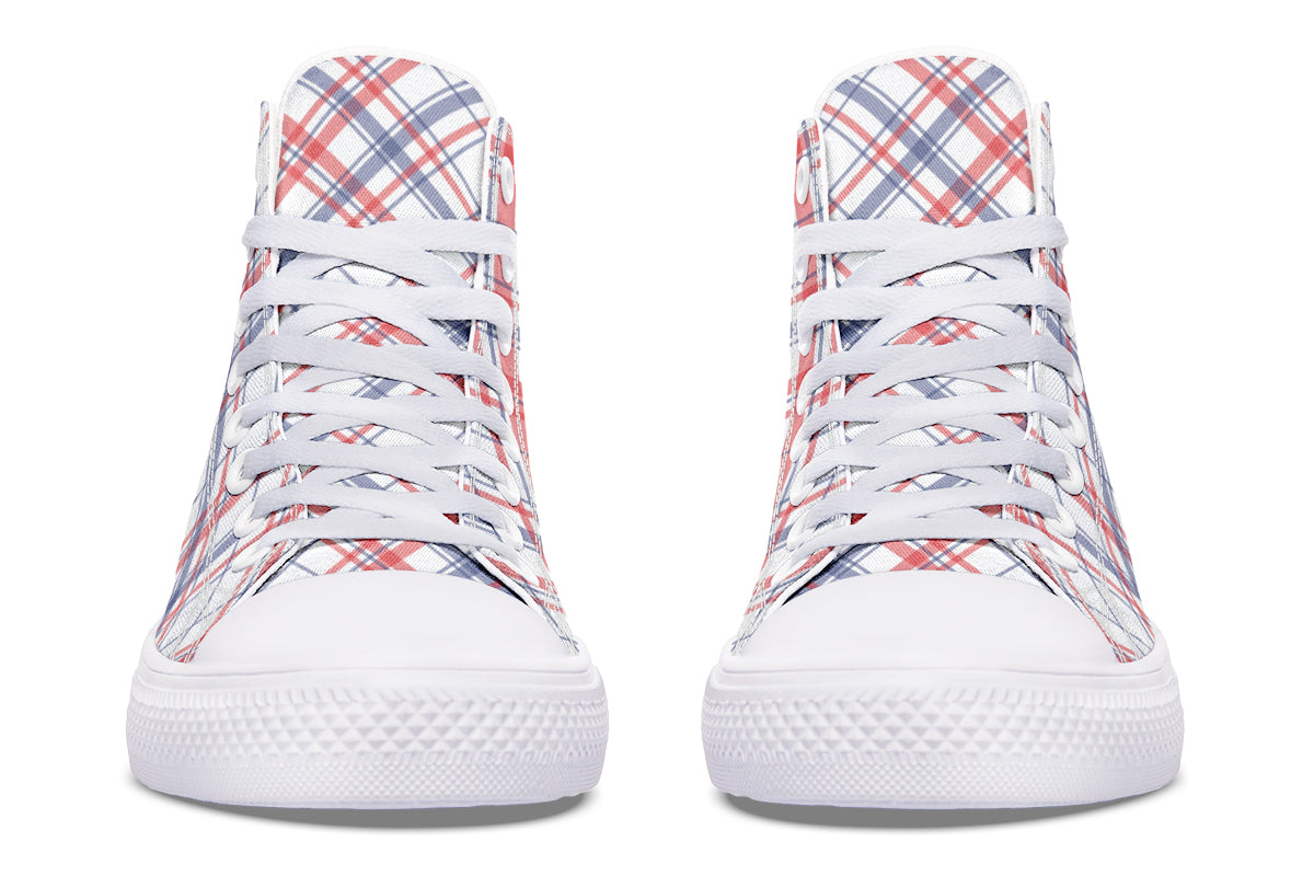 Candy Stripe Plaid High Tops (Wide)