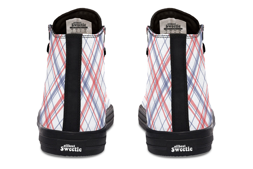 Candy Stripe Plaid High Tops (Wide)