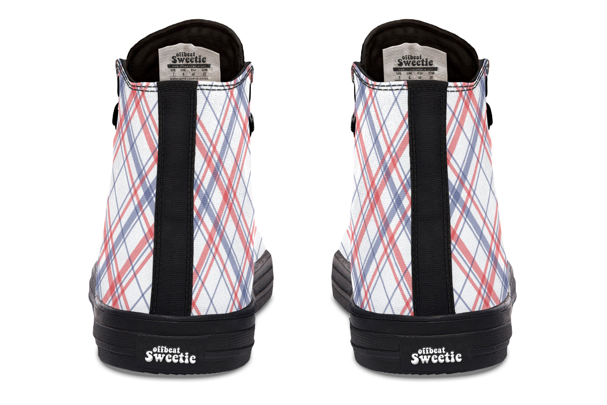 Candy Stripe Plaid High Tops (Wide)