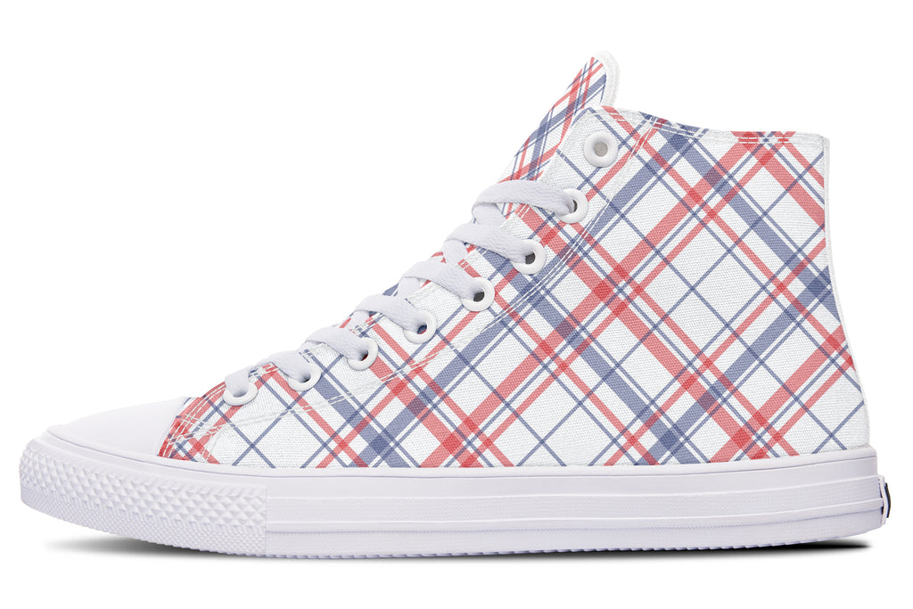 Candy Stripe Plaid High Tops (Wide)