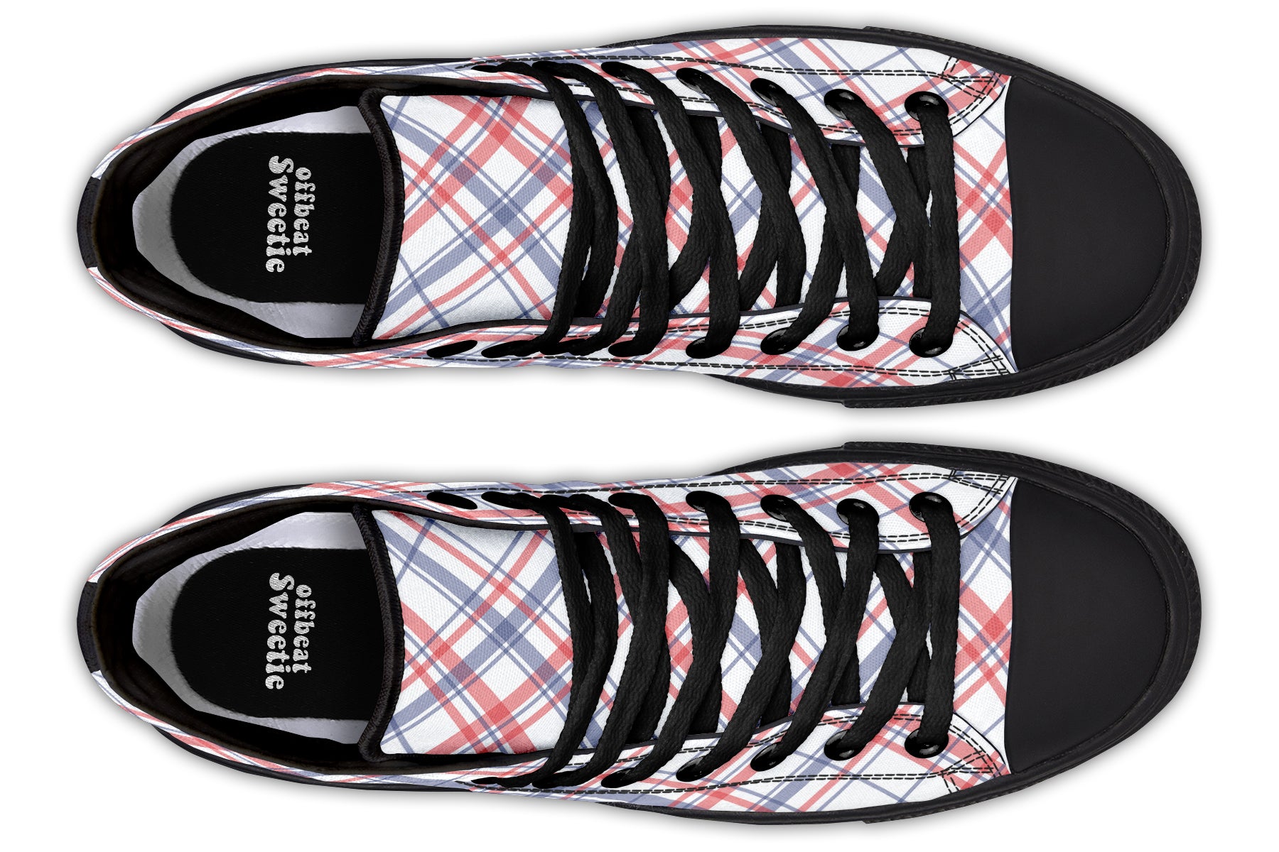 Candy Stripe Plaid High Tops (Wide)