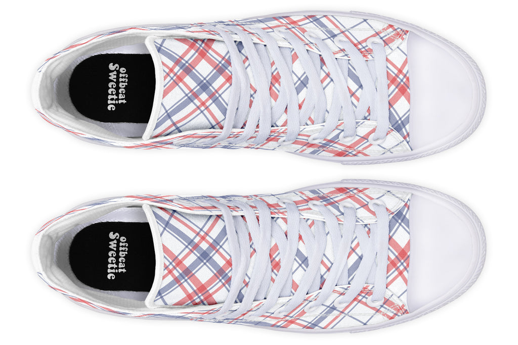 Candy Stripe Plaid High Tops (Wide)