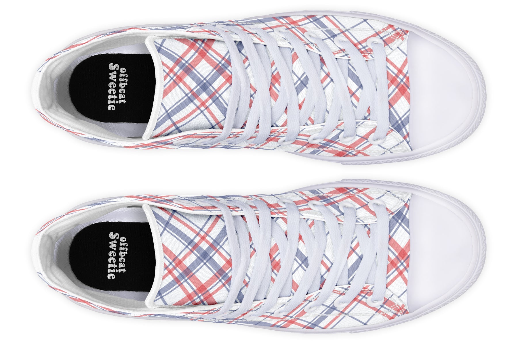 Candy Stripe Plaid High Tops (Wide)