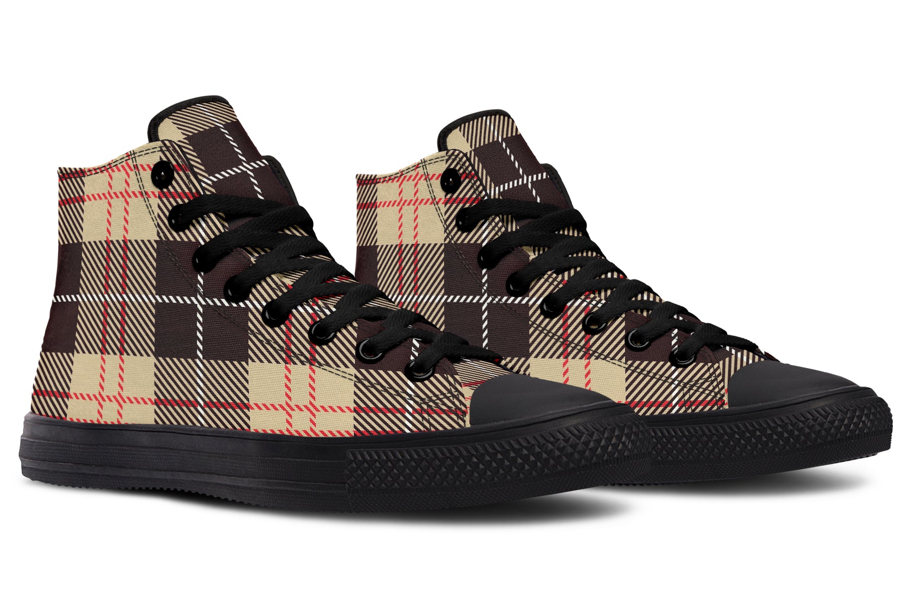 Choco Mocha Plaid High Tops (Wide)