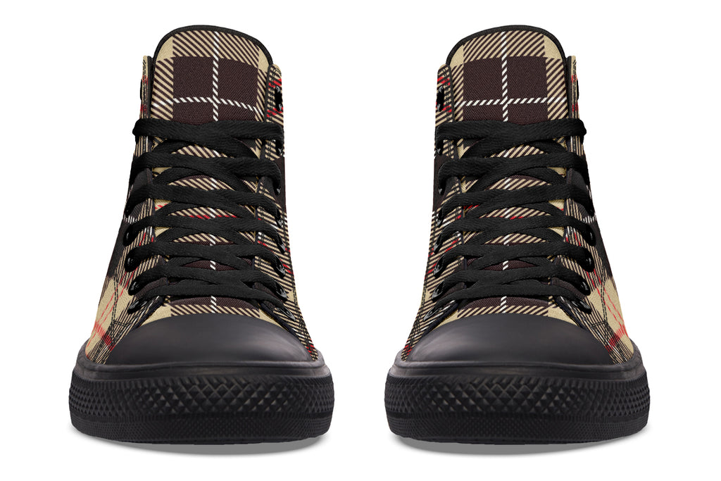 Choco Mocha Plaid High Tops (Wide)