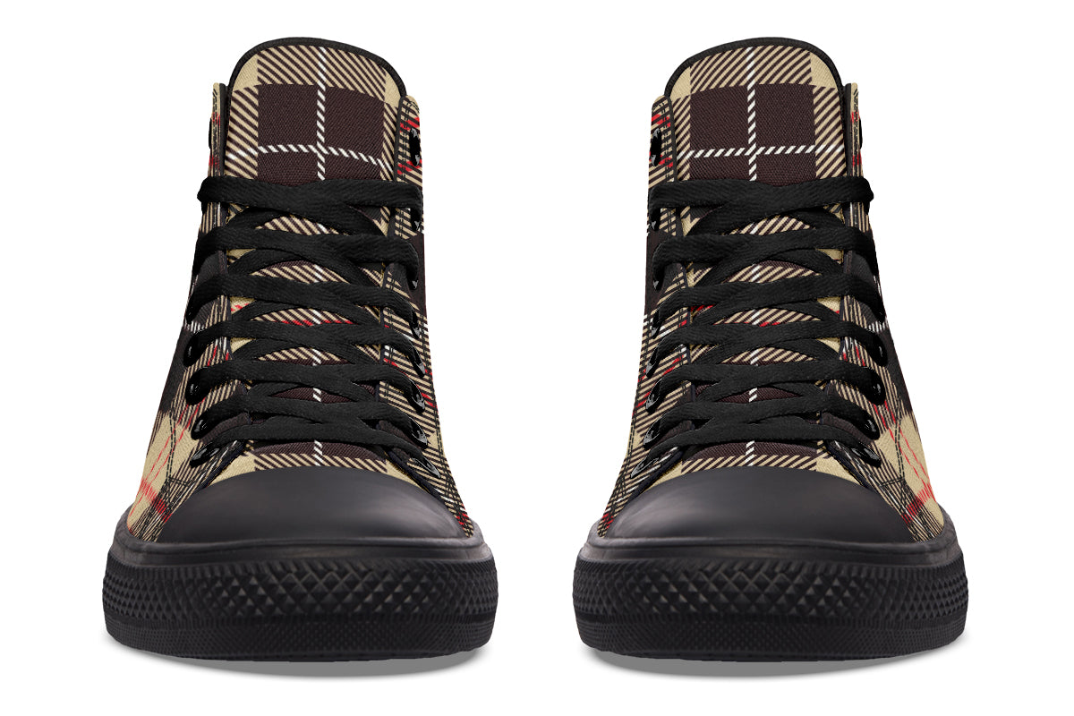Choco Mocha Plaid High Tops (Wide)