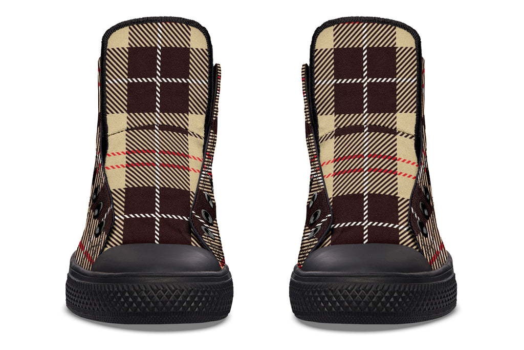 Choco Mocha Plaid High Tops (Wide)
