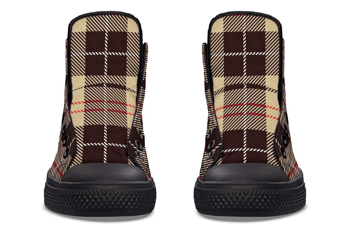 Choco Mocha Plaid High Tops (Wide)