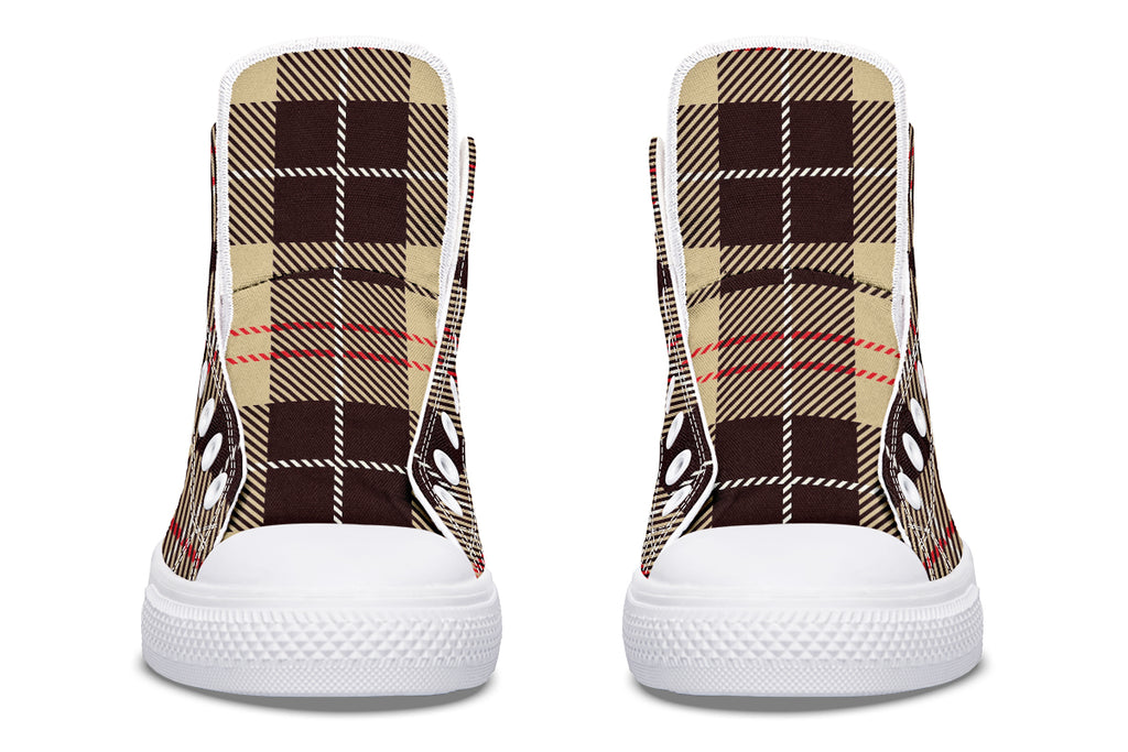 Choco Mocha Plaid High Tops (Wide)