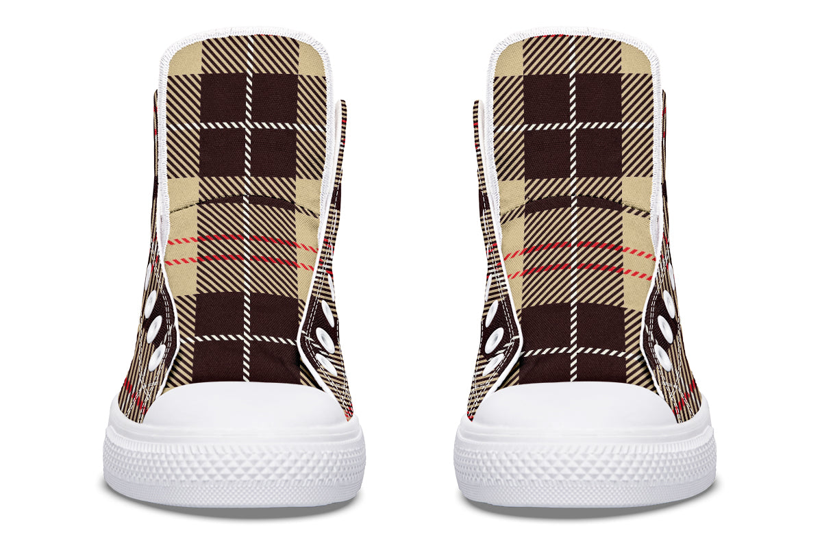 Choco Mocha Plaid High Tops (Wide)