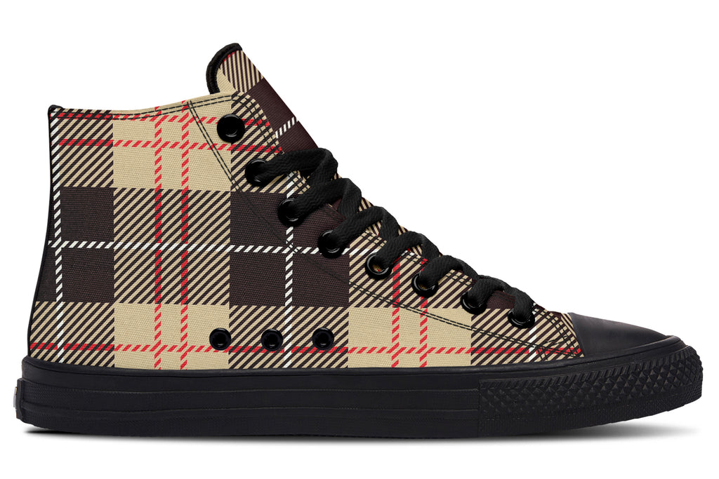 Choco Mocha Plaid High Tops (Wide)
