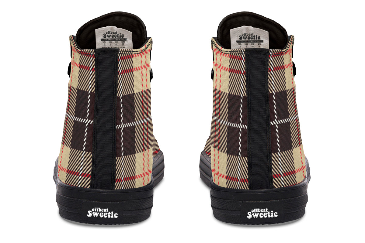 Choco Mocha Plaid High Tops (Wide)