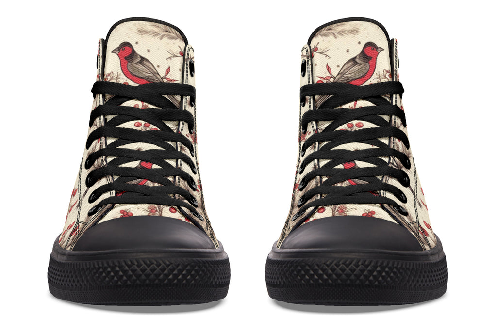Christmas Birds High Tops - Offbeat Sweetie