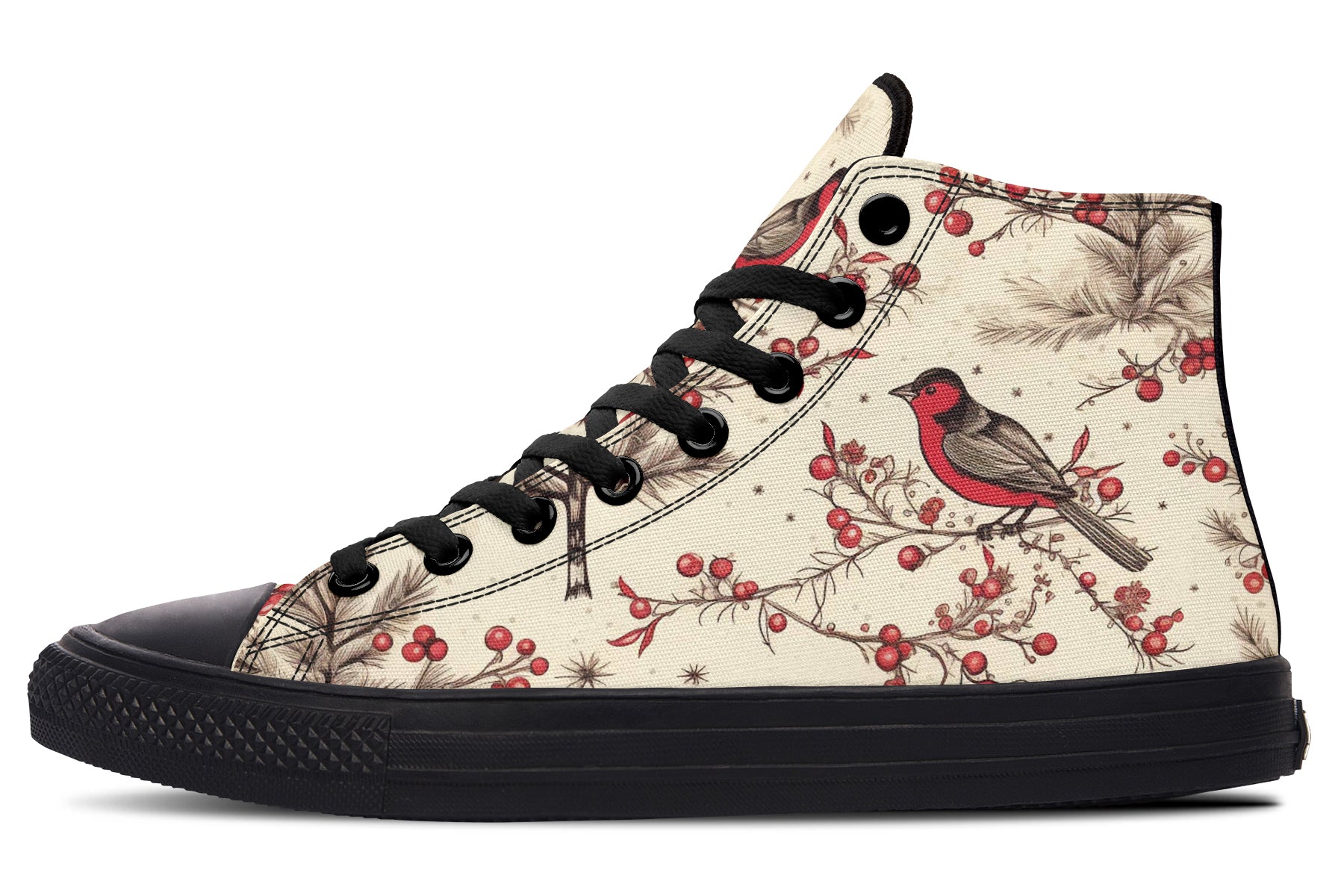 Christmas Birds High Tops - Offbeat Sweetie