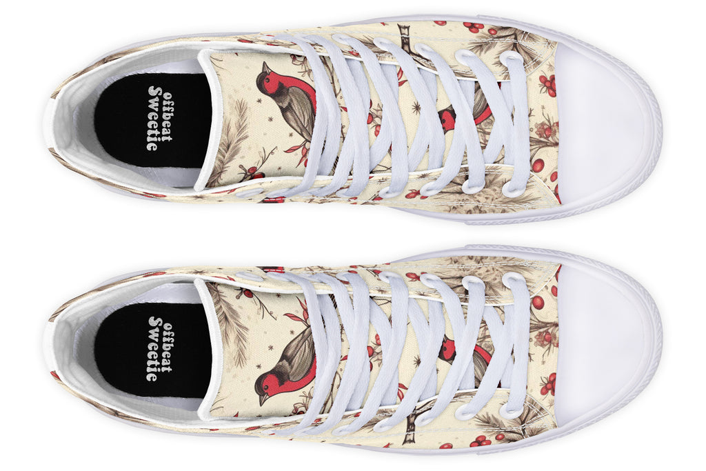 Christmas Birds High Tops - Offbeat Sweetie