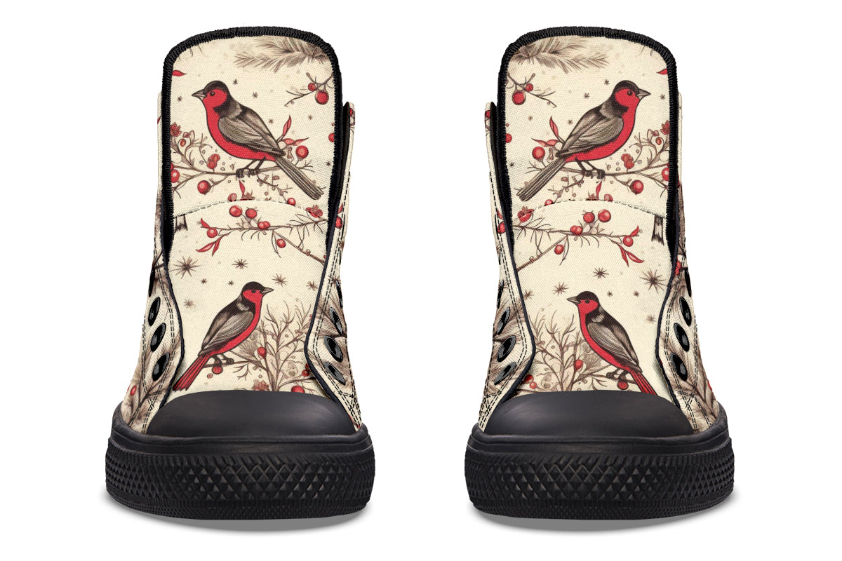 Christmas Birds High Tops (Wide)