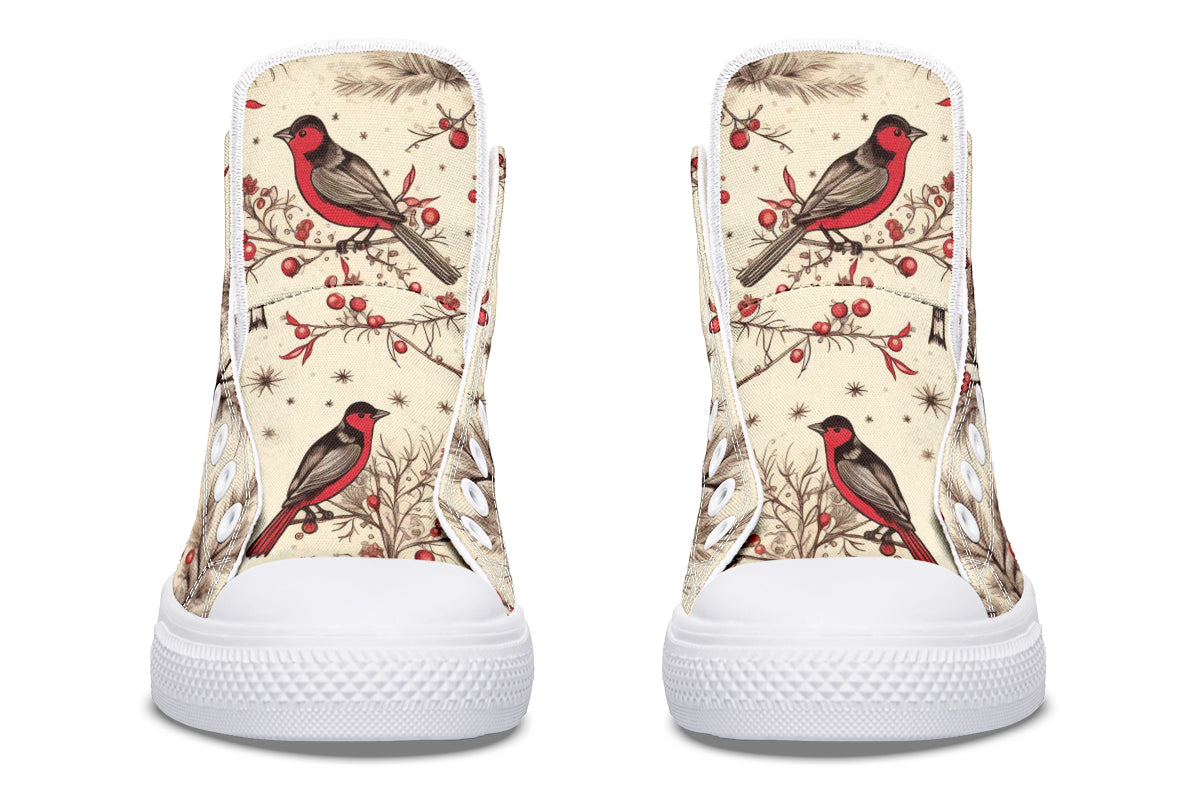 Christmas Birds High Tops (Wide)