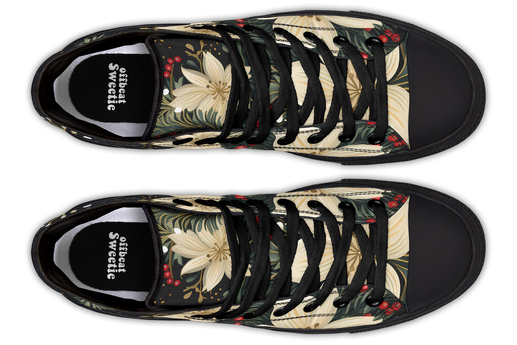 Christmas Flora High Tops - Offbeat Sweetie