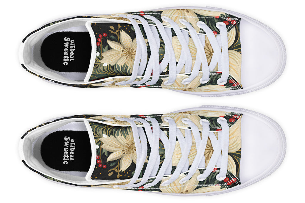 Christmas Flora High Tops - Offbeat Sweetie
