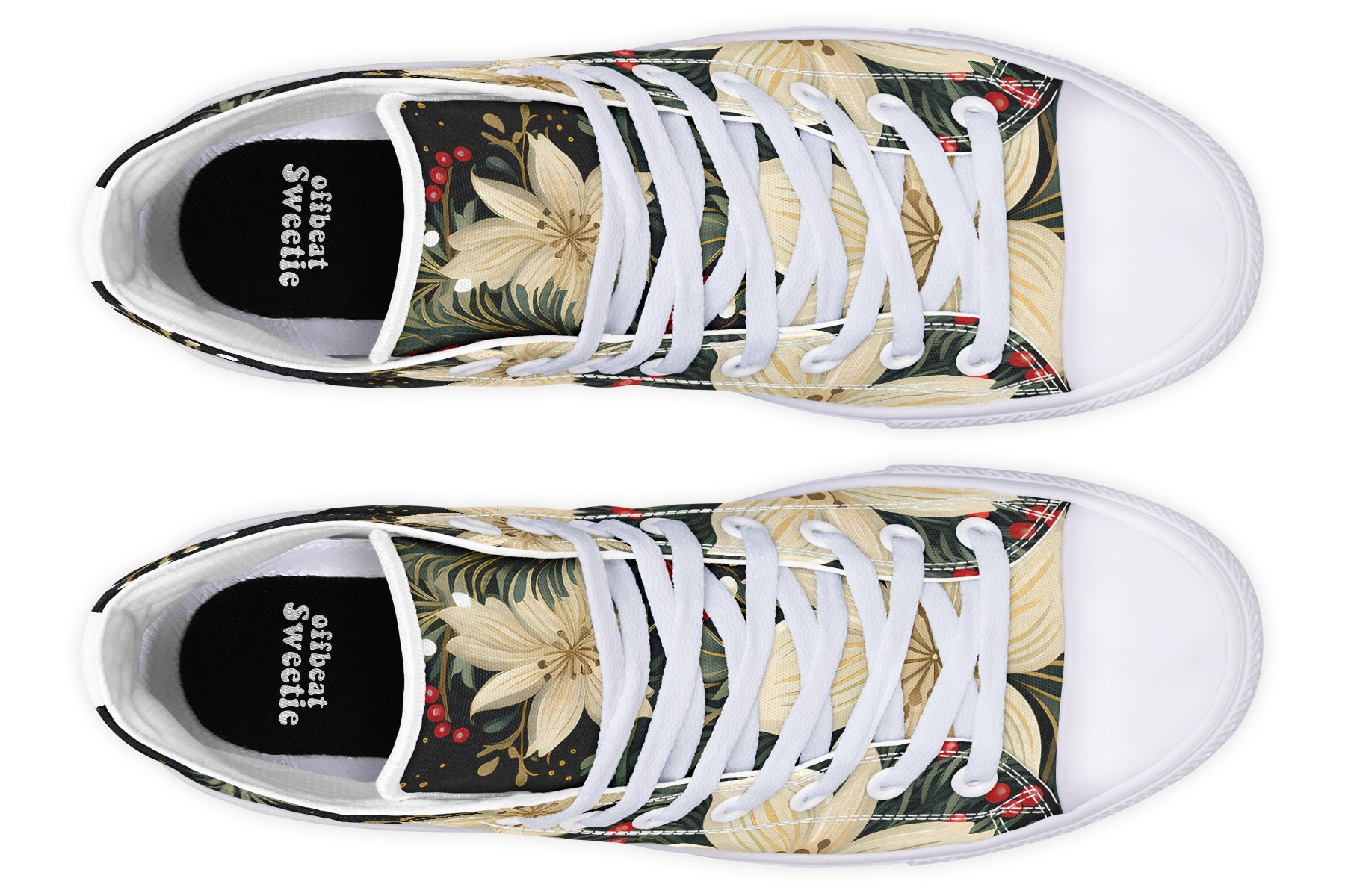 Christmas Flora High Tops - Offbeat Sweetie