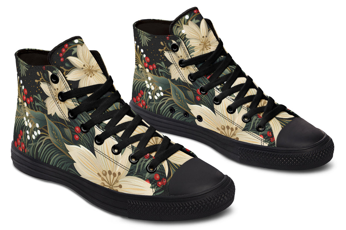 Christmas Flora High Tops (Wide)