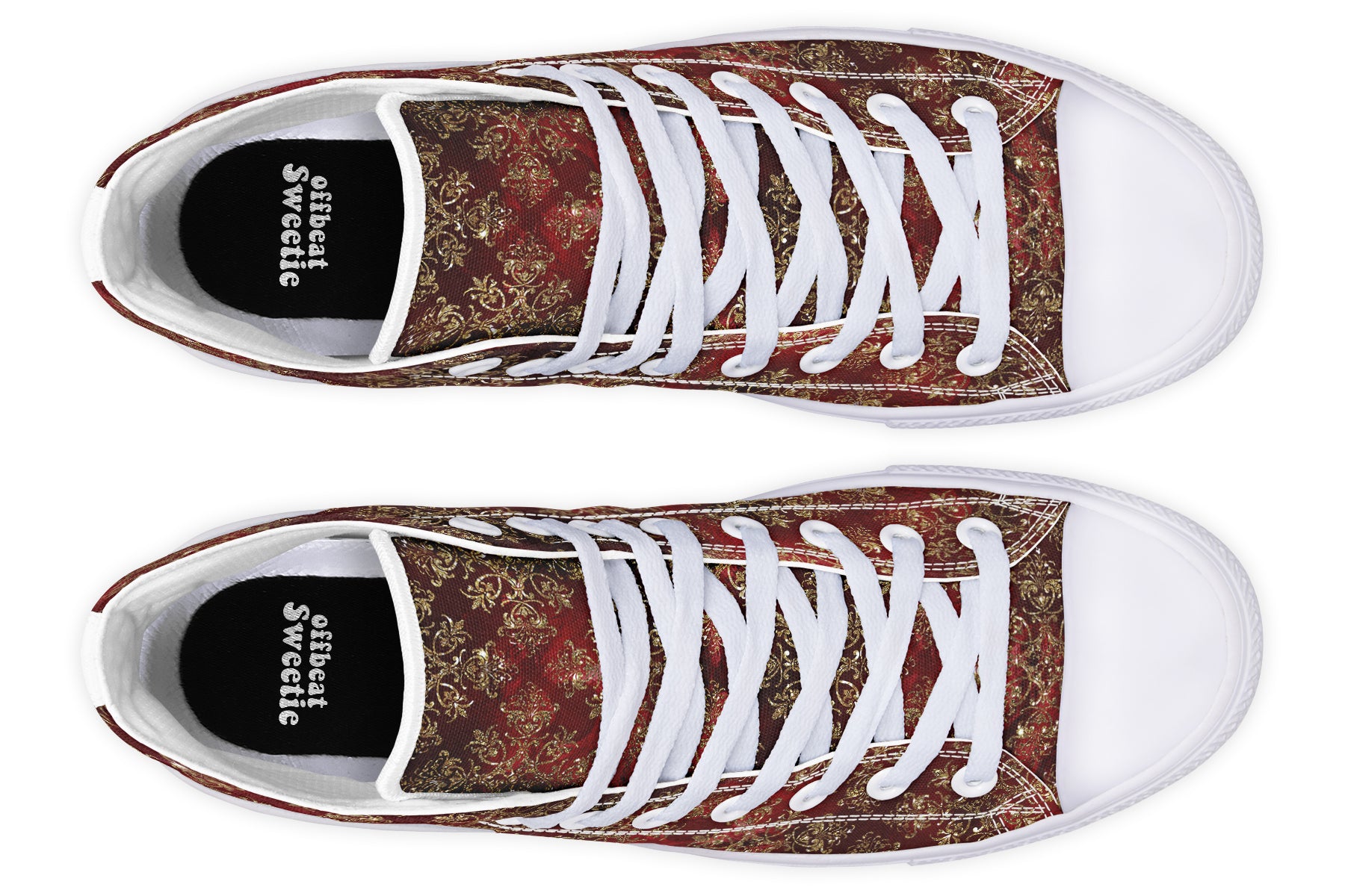 Christmas Wrapping Paper High Tops - Offbeat Sweetie