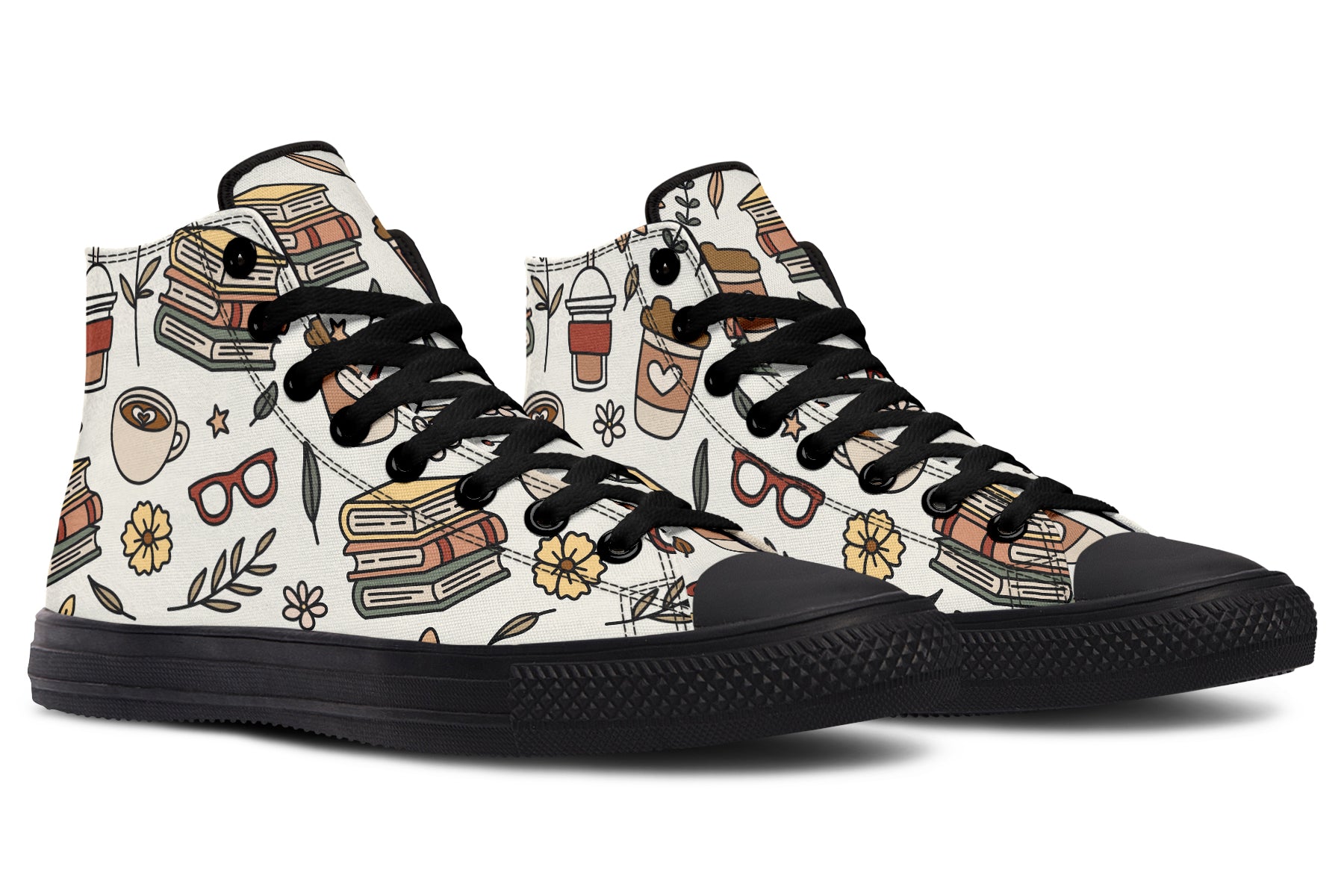 Coffee And Books High Tops