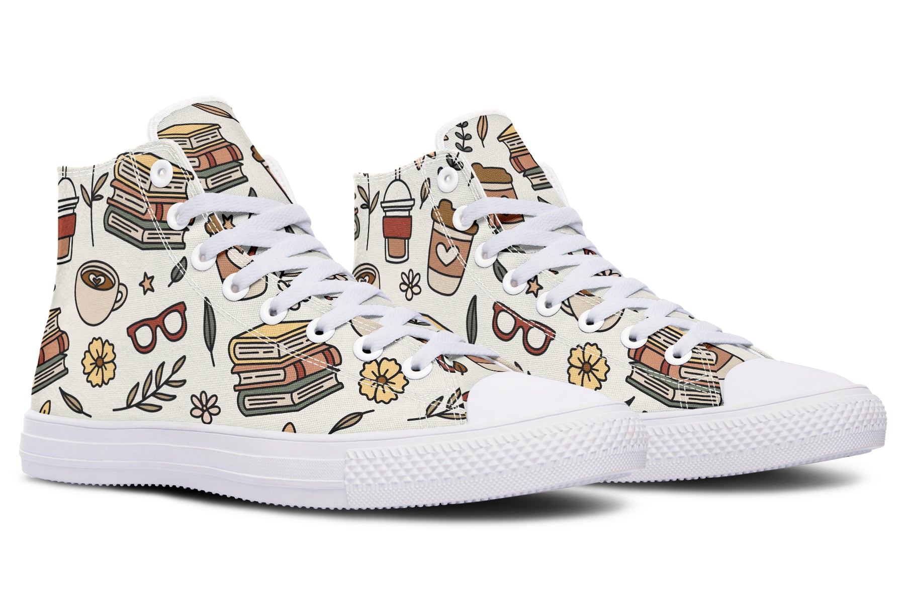 Coffee And Books High Tops