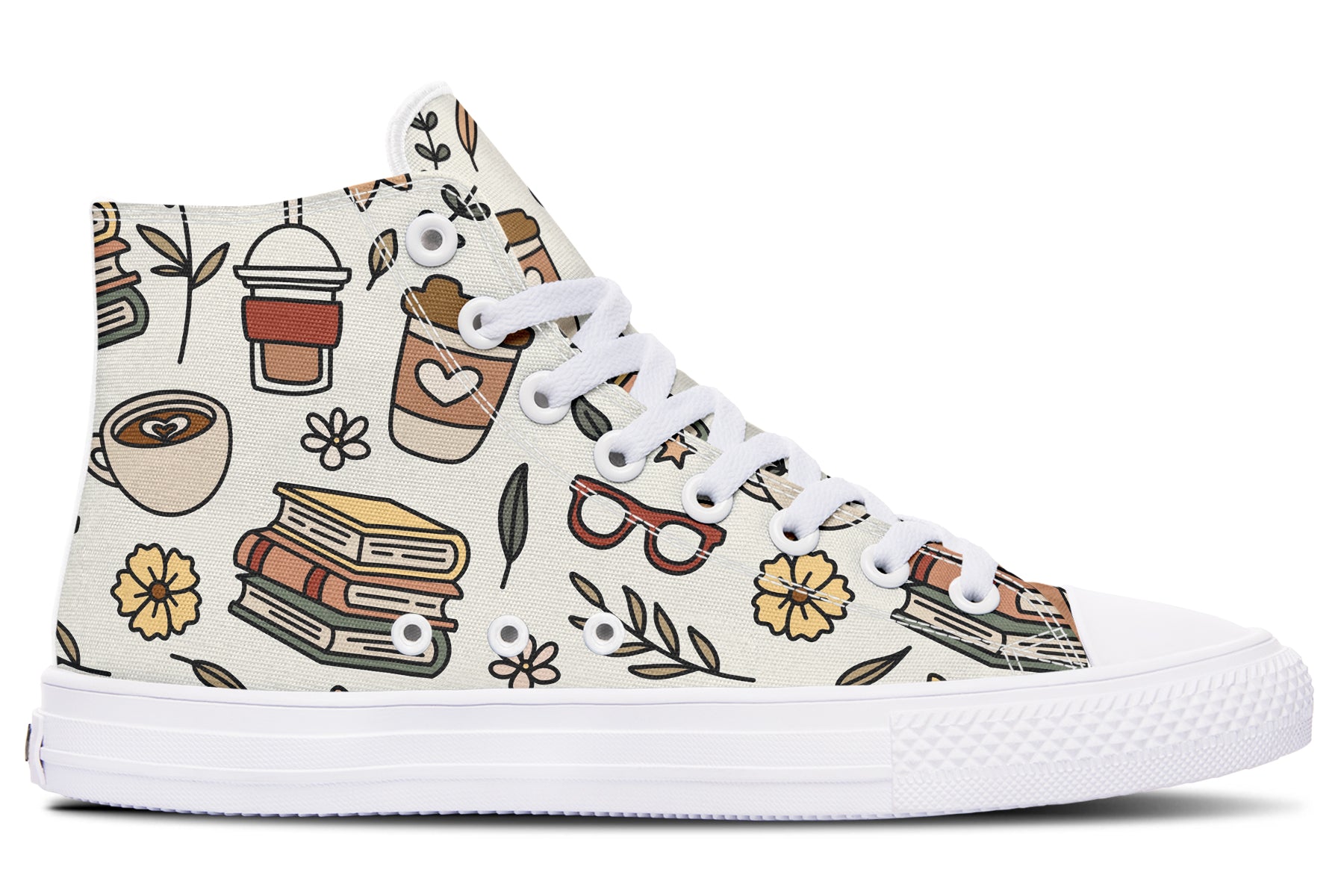 Coffee And Books High Tops