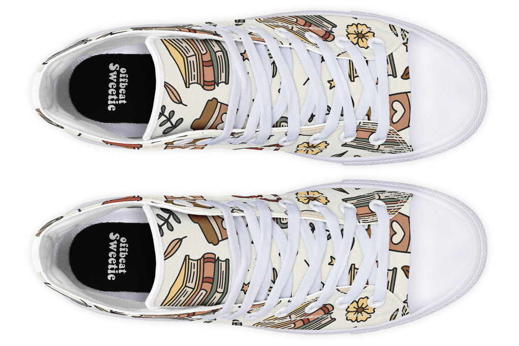 Coffee And Books High Tops (Wide)