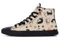 Cozy Coffee Cat High Tops (Wide)