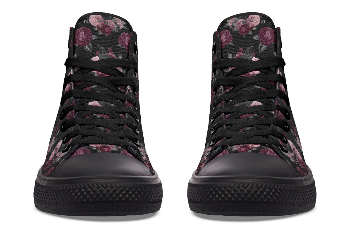 Crows And Roses High Tops - Offbeat Sweetie