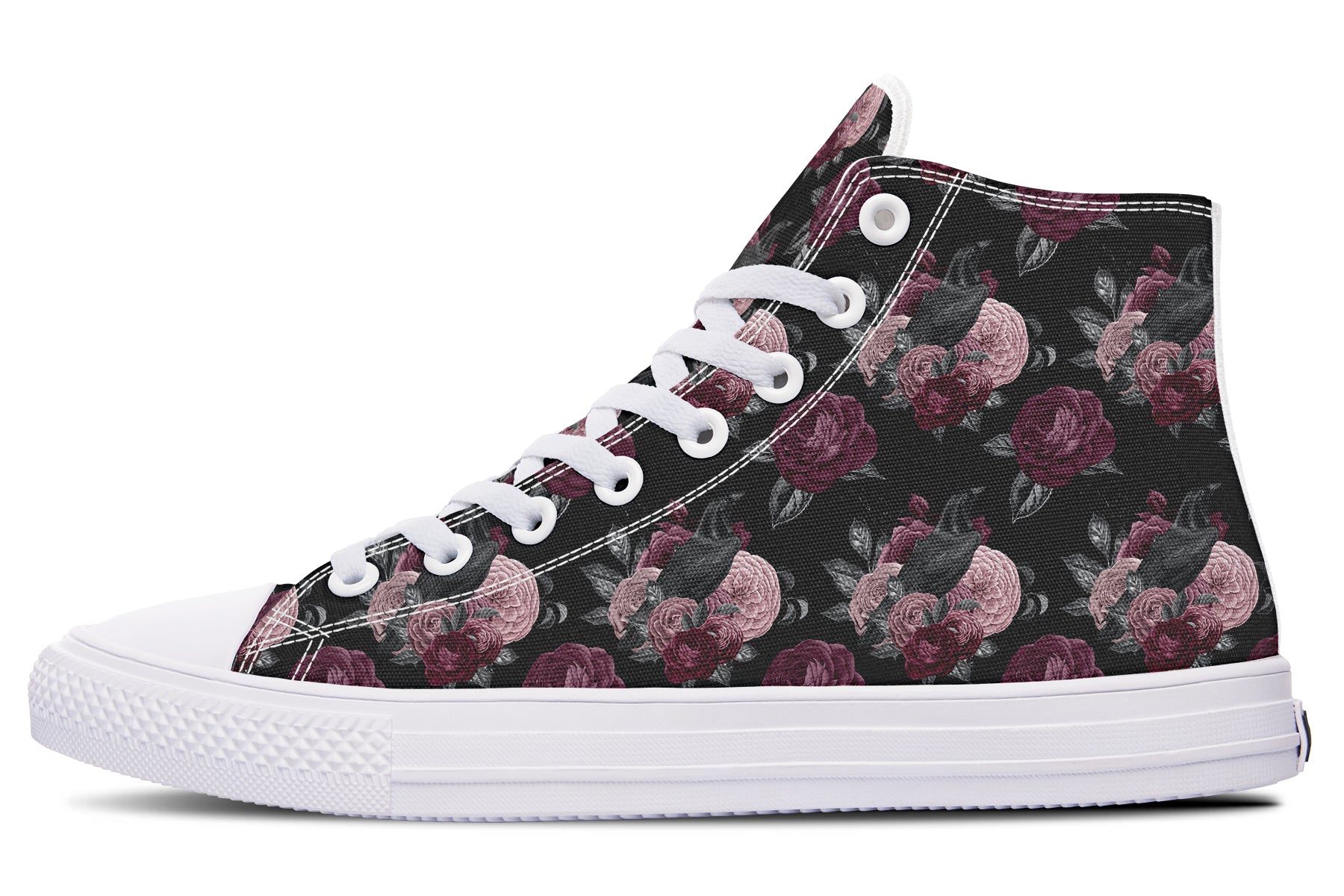 Crows And Roses High Tops - Offbeat Sweetie