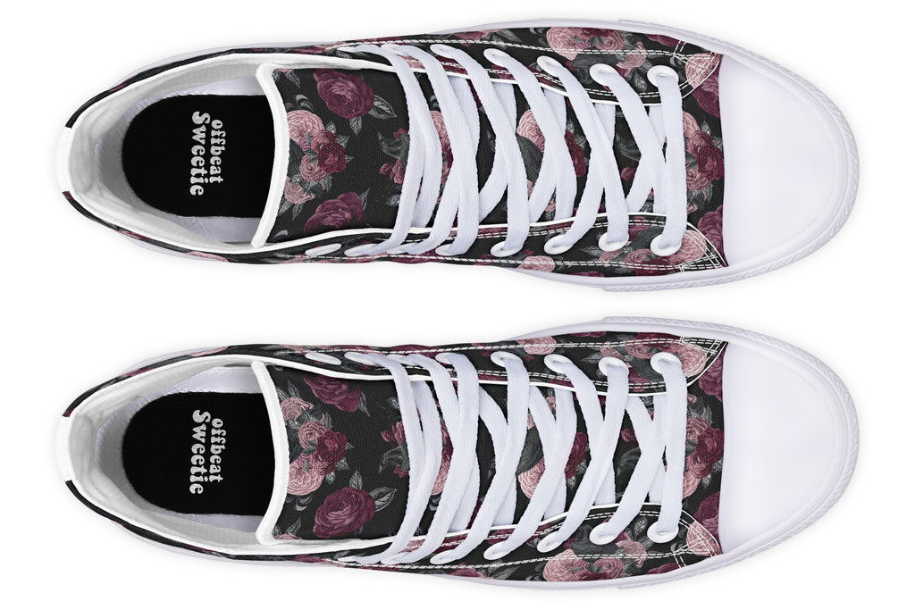 Crows And Roses High Tops - Offbeat Sweetie