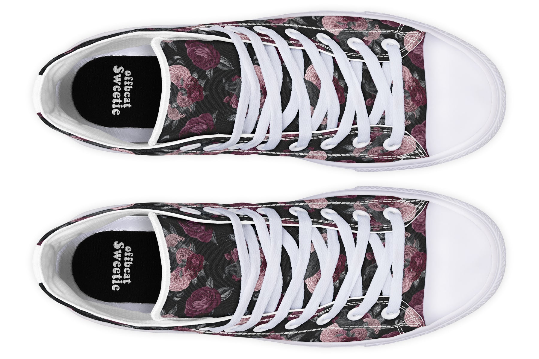 Crows And Roses High Tops - Offbeat Sweetie