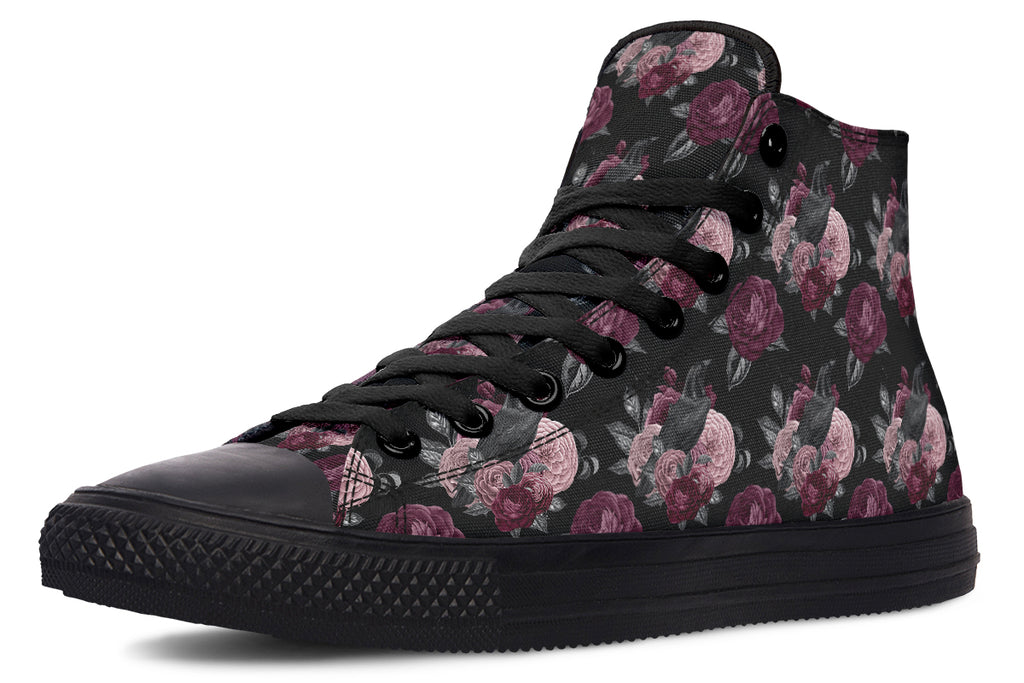 Crows And Roses High Tops (Wide)