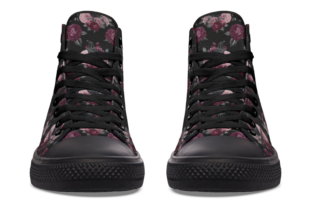 Crows And Roses High Tops (Wide)