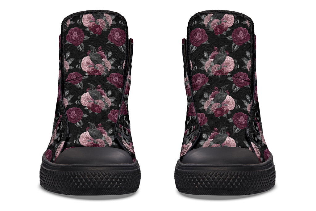 Crows And Roses High Tops (Wide)